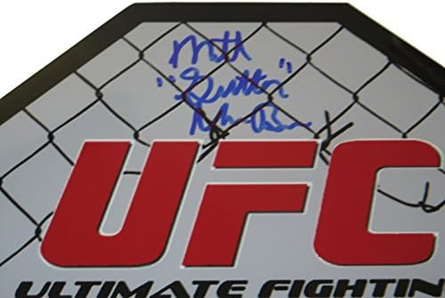 Matt Van Burren autografou 8x8 UFC Octagon com prova, imagem de Matt assinando para nós, UFC, MMA, Sherdog,