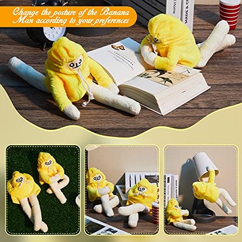 2 peças Banana Doll Plush Man Toy Man com ímã pose Funny Man Doll Doll
