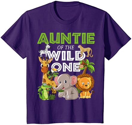 Tia da camiseta do Wild One Zoo Safari Jungle Animals Lover