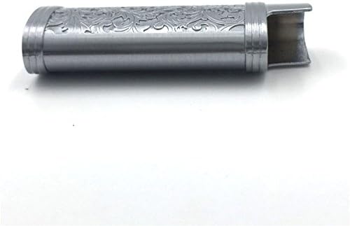 Feliz Besteller prateado e cinza cor vintage metal mais leve capa de capa de capa para mini -Bic Fleter J5