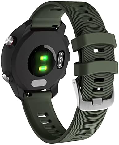 Bandkit 20mm Sport Silicone Watch Band Strap for Garmin Forerunner 245 245m 645 Vivoativo 3 Vivomove HR Smart Bracelet Pulset