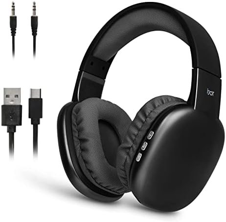 Ijoy Ultra Wireless Headphones com Microfone- Recarregável sobre os fones de ouvido Bluetooth sem fio com