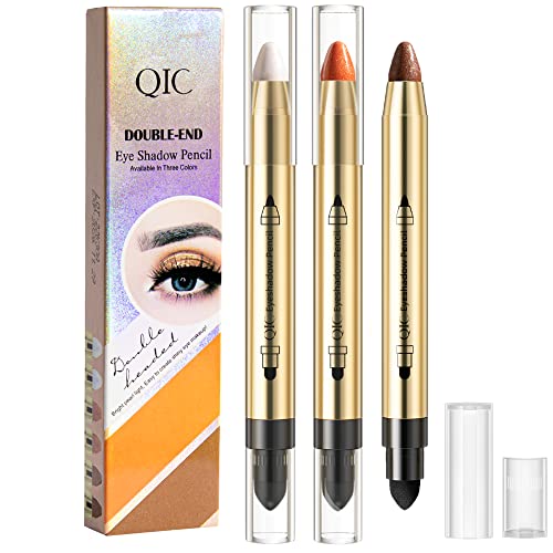 Jempet Shimmer Cream Eyeshadow Stick - Lápis de lápis de sombra à prova d'água dupla - Lápis de margem mais duradouros.