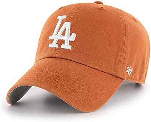 '47 Los Angeles Dodgers Limpe o boné de beisebol do pai - laranja queimado