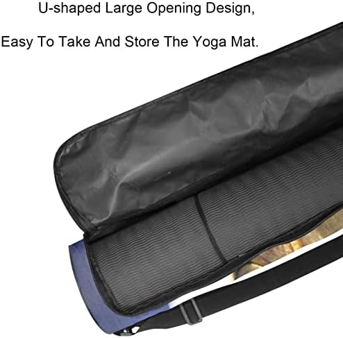 Ratgdn Yoga Mat Bag, águia com bandeira americana Exercício de ioga transportadora full-zip yoga tape