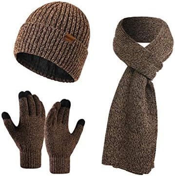Honnesserry Winter Hats Sconha para homens com luvas de tela sensível