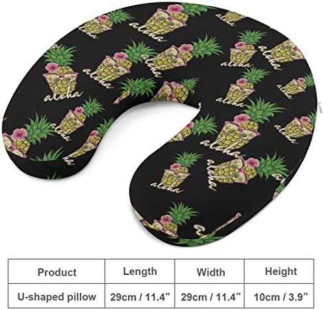 Aloha abacaxi copos travesseiro Memória de espuma de espuma travesseiro de pescoço u forma para o suporte