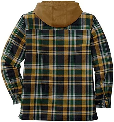 Jaqueta de barracão forrada de pxloco para homens, masculino de botão de botão ladeado para baixo, adicione