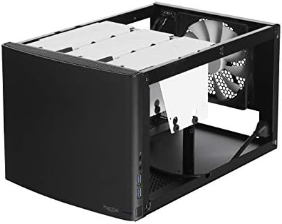 Nó de projeto fractal 304 - preto - mini cubo compacto de computador - pequeno fator de forma - mini ITX - MITX - Alto fluxo de ar - Interior modular - 3x fãs silenciosos de R2 120mm incluídos - USB 3.0