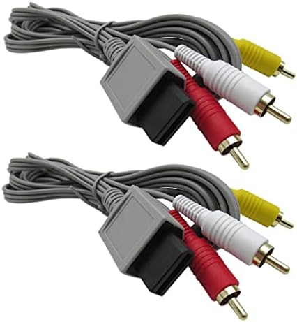 Premium suprafive 2pcs 6ft AV Cable Audio Video AV Cable Tab para Nintendo Wii U Nintendo Wii Vídeo Av Cabo Av Cable cabo