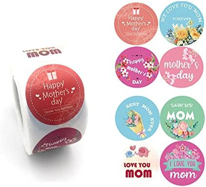 600pcs felizes adesivos do dia das mães Auto-adesivo dia das mães favorita adesivo de adesivo removível Flores