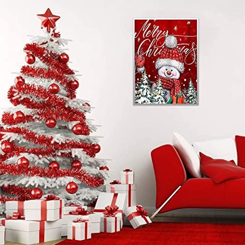 Xypnar Christmas Diamond Painting, 5D Kits de pintura de diamante de Natal para crianças adultos, boneco de neve DIY Papai Noel Full Derl Diamond Arts por número, Canvas Round Crystal Reth Craft