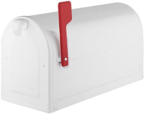 Caixas de correio arquitetônicas 7900W-10 MB2 POST Caixa de correio de montagem, grande, branca