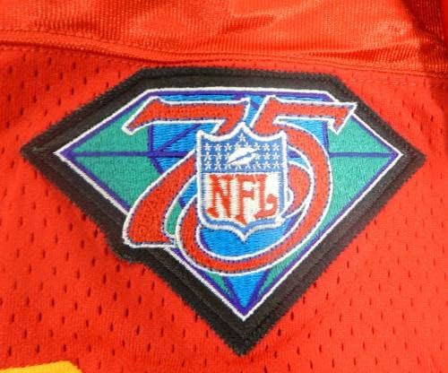 1994 Kansas City Chiefs 80 Jogo emitiu Red Jersey 75th Patch 46 DP32724 - Jerseys de Jerseys usados ​​da NFL não