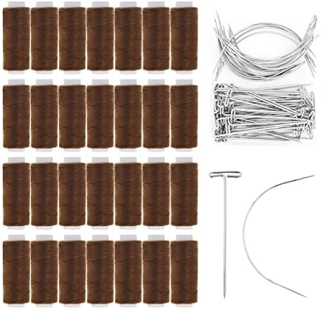 Mandala artesanato de cabelos de madeira e cabelos de madeira e pacote de agulha de tecelagem de cabelo e linha
