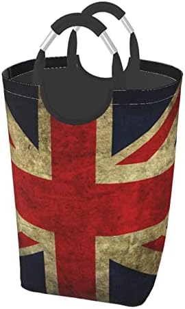 Pacote de roupas sujas da bandeira britânica, dobrável, com alça, adequada para armazenamento doméstico de armário de banheiro
