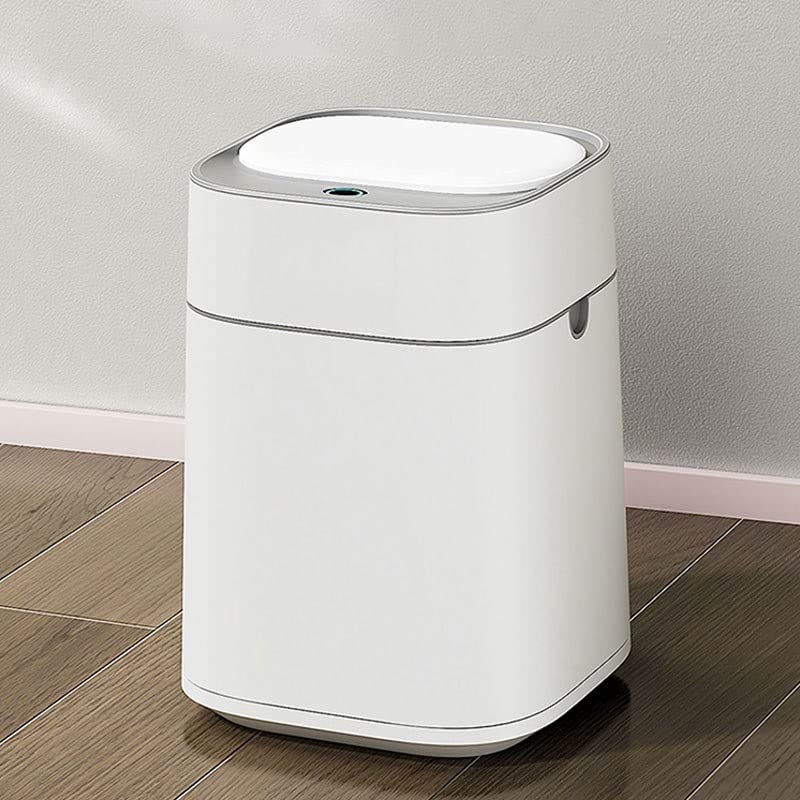 N/um lixo inteligente de banheiro pode ensacar automático sensor inteligente lixo branco elétrico sem toque sem