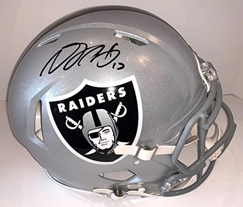 Devante Adams assinado Speed ​​Speed ​​Authentic Vegas Raiders Helmet Fanáticos autografados - Capacetes