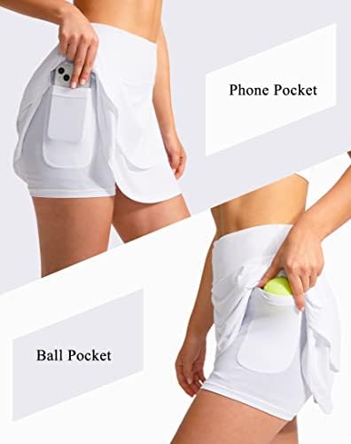G Gradual feminina plissada de tênis saias com 4 bolsos Saias de Skorts de golfe atlético para mulheres Saias em camadas