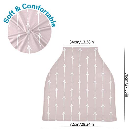 Yyzzh Arrow Padrão geométrico Modern elegante impressão elegante na capa de assento de carro de bebê elástico rosa