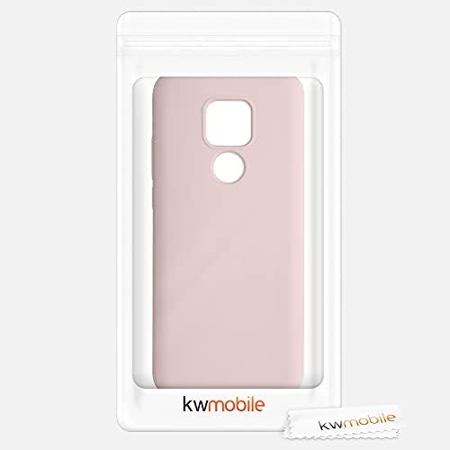 Caixa de silicone Kwmobile TPU compatível com Motorola Moto G Play - Case Slim Telefone com acabamento suave - Pink empoeirado