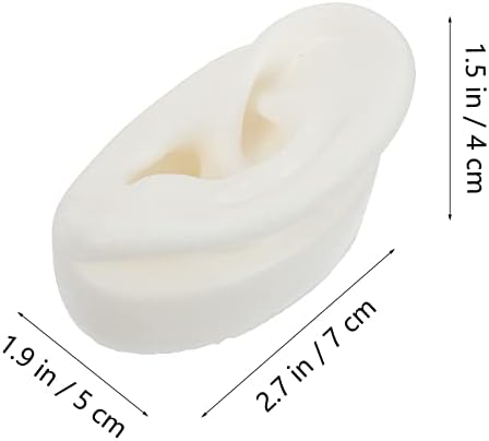 Modelo de orelha de silicone, brincos falsos Earmold Ear Exibe Brincos de fones de ouvido Jóias mostram adereços para exibições Ferramenta de ensino de prática 1 par- Earmold l