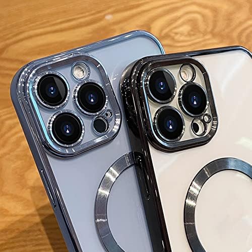 Caso limpo magnético do Anowner para iPhone 11 Pro Max Case com protetor de lente da câmera, compatível com
