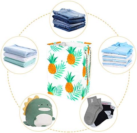 Deyya White Fruit Laundry Baskets dificultam altos altos dobráveis ​​para crianças adultas meninos adolescentes