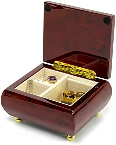 Lindo 23 Nota Tone de madeira Classic chanfiled top jewelry box - Envie os palhaços