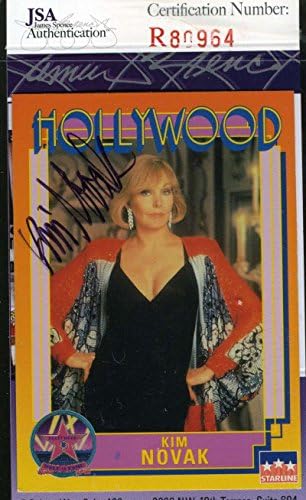 Kim Novak assinou a JSA Hollywood Walk Fame Card Authentic
