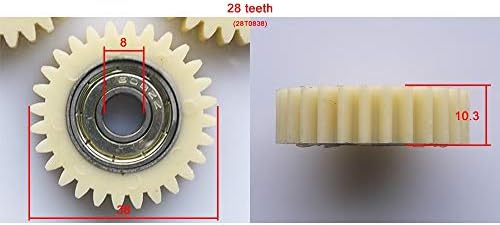 ZhengGuifang ZGF-BR 3PCS engrenagens de plástico de nylon 28 dentes para o motor elétrico Redutor de motores eletro