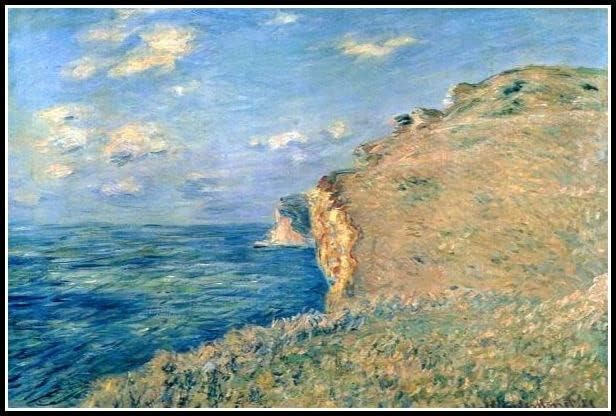 Cliff at Petit Ailly Pintura de Claude Monet Diy Diamond Painting Kits para adultos, 5D Decoração de