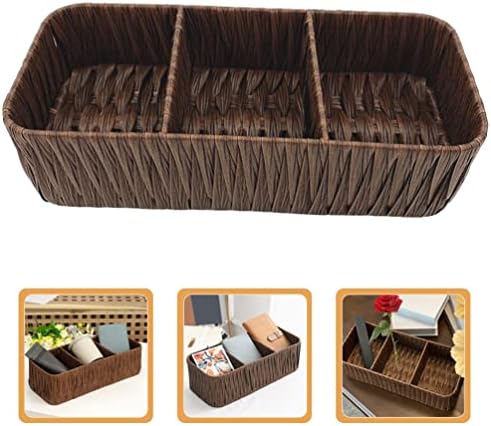 Cabilock Basket Decor Decor Home Cestas de tecido tecidas Gorno de armazenamento Sundries Organizador imitação