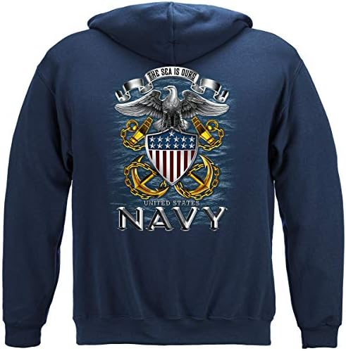 Homens de algodão tshirts | Marinha Print Full Print Eagle Tirl MM144