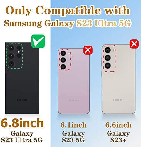 Loheckle para Samsung Galaxy S23 Caso Ultra para Mulheres, Casos de Designer Square para Samsung S23 Ultra Caso com suporte para anel e cordão, elegante Lips Red Lips Luxury Cover para Galaxy S23 Ultra 6,8 polegadas