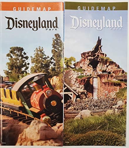 Disneyland Park Conjunto de guias turísticos de 8 mapa com a California Adventure Buena Vista 55º Aniversário Space Mountain Paint the Night PMA17