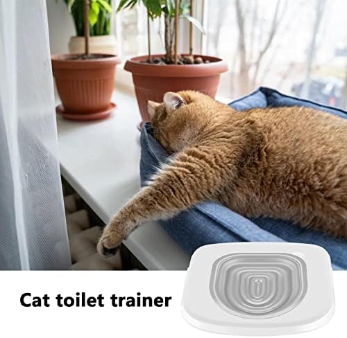Treinador de gato Treinador de gato Treinamento de assento Cat para usar o vaso sanitário, o kit de treinamento do penico de gato funciona com qualquer gato, qualquer idade, qualquer raça, tamanho ou inteligência