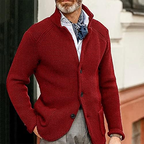 Mens jaquetas Autumn e inverno Moda dos homens soltos Cardigã quente Jaqueta com capuz com capuz Jackets para homens