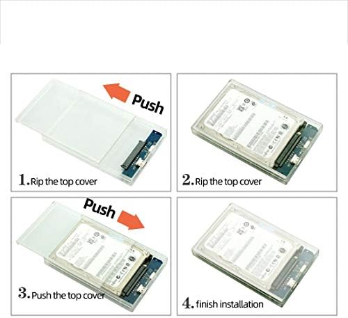 JMT 3TB Caso transparente de HDD de 2,5 polegadas 5gbps USB 3.0 2.0 para SATA Ferramenta Ferramenta Free Free Drive Hard Drive Caixa Suporte