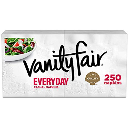 Nudários de papel todos os dias da Vanity Fair, 250 guardanapos descartáveis ​​de 2 camadas