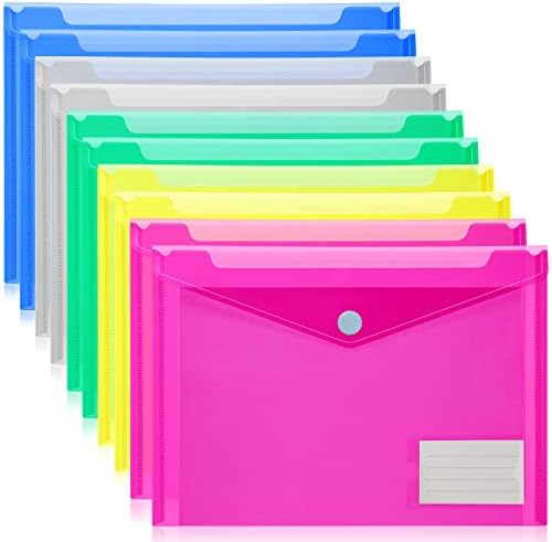 Aogeli 10 envelopes de plástico de embalagem envelopes poli, pastas de plástico para documentos Pastas de documentos