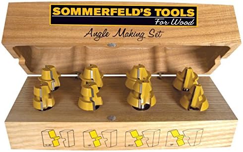 Sommerfelds 8 peças Angle fazendo bits do roteador, haste de 1/2 polegada