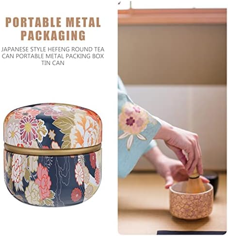 Doitool Snack Box Recipiente Metal Tea Tin Food Latister: 2pcs Janta de armazenamento de cozinha japonesa com tampas
