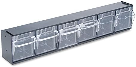 DEF20604OP - Sistema de armazenamento de plástico de inclinação de inclinação com 6 caixas