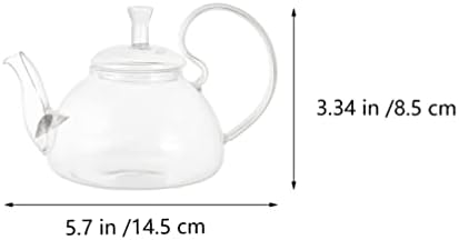 Hemoton Glass Tea Kettle Kettle Kettle Resistência ao calor Vidro arremessador de água quente Água fria