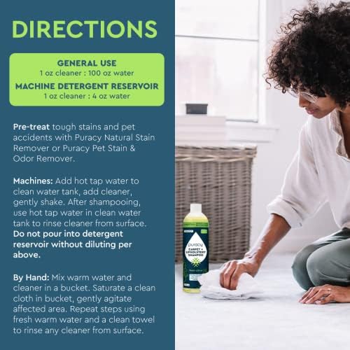 Detergente para lavador de carpete profissional de puridade, limpador de estofados concentrado 4x, shampoo