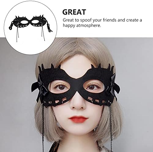 Partykindom Black Bows Halloween Maskerade Masks para homens mulheres, máscara de face máscara