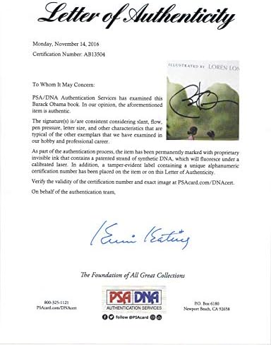Presidente Barack Obama assinou o autógrafo de Ti I Sing Childrens Book PSA/DNA COA