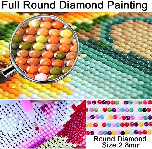 Diamante colorido Diamante Pintura 55x70cm, kits de pintura de diamante 5D para adultos/crianças