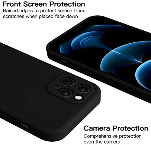 PEAFOWL iPhone 11 Pro Max Case compatível com iPhone 11 Pro Max Matte Silicone Gel Tampa com proteção de corpo inteiro Anti-arranhão case à prova de choque clássico preto 6,5 polegadas